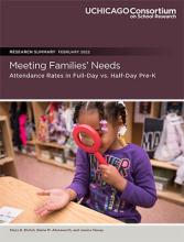 Cover of Report Metting Families' Needs